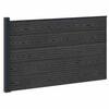vidaXL Pannello di Recinzione WPC e Alluminio Nero