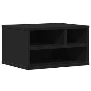 vidaXL Supporto per Stampante Nero 40x32x22,5 cm in Legno Multistrato
