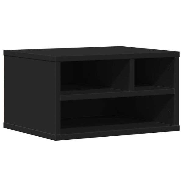 vidaXL Supporto per Stampante Nero 40x32x22,5 cm in Legno Multistrato