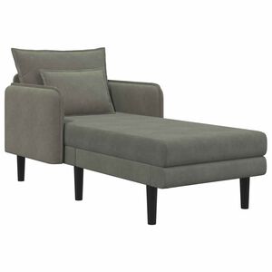 vidaXL Chaise longue oversize Grigio Chiaro Tessuto in velluto a coste