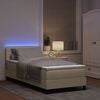 vidaXL Letto a molle con materasso con led Crema 100 x 200 cm Tessuto
