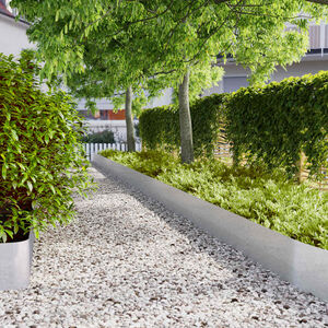 vidaXL Bordura per Prato 10 pz 25 x 103 cm Acciaio zincato Argento