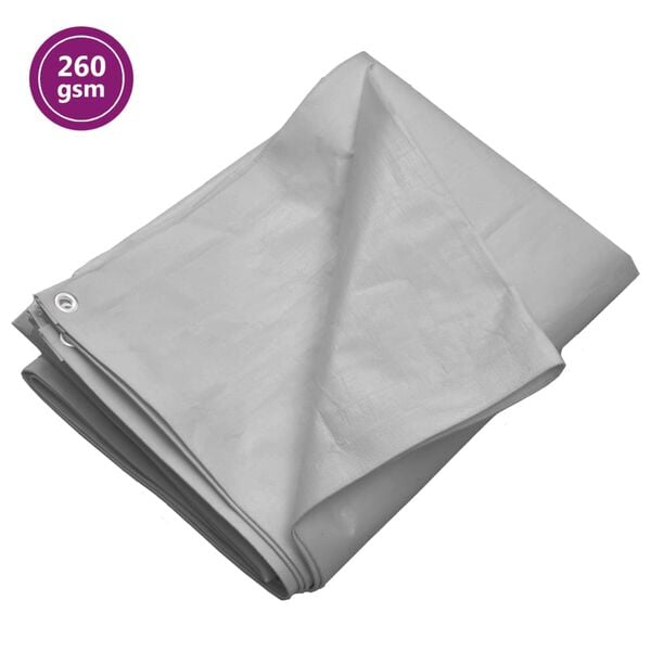 vidaXL Telone 260 g/m² 6x12 m Grigio HDPE