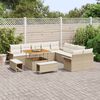 vidaXL Set Divano da Giardino con cuscino 13 pcs Beige e Crema
