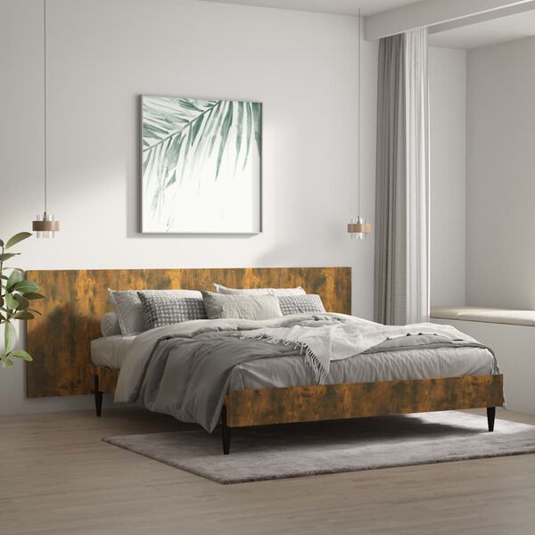 vidaXL Testiera Letto Rovere Fumo 240x1,5x80 cm in Legno Multistrato
