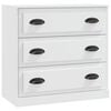 vidaXL Credenze 3 pz Bianco in Legno Multistrato