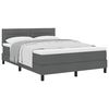 vidaXL Letto a molle con testiera Grigio scuro 160 x 200 cm Tessuto