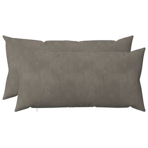 vidaXL Cuscino con cuscino HEERLEN 2 pz Grigio Chiaro Velluto