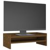 vidaXL Supporto per Monitor ambra 50x24x16 cm Legno Massello di Pino