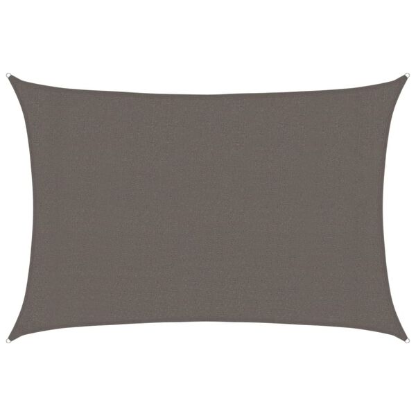 vidaXL Vela Parasole 160 g/m² Antracite 3x4 m in HDPE