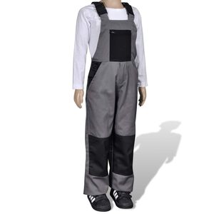 vidaXL Pantaloni con Bavaglino Grigio 98 / 104
