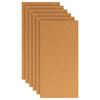 vidaXL Foglio di Sughero 6 pcs 100 x 50 x 1 cm Sughero Marrone