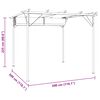 vidaXL Pergola da Giardino Tetto Retrattile Bianco Crema 3x3 m Acciaio