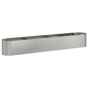 vidaXL Letto rialzato da giardino Acciaio zincato 280 x 40 x 40 cm