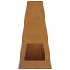 vidaXL Focolare Marrone 50 x 35 x 100 cm acciaio corten