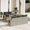 vidaXL Set Divano da Giardino 6pz con Cuscini Grigio Chiaro Polyrattan