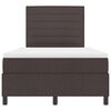 vidaXL Letto a molle con materasso Marrone Scuro 120 x 200 cm Tessuto