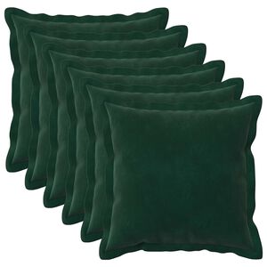 vidaXL Cuscino con cuscino HOUTEN 6 pz Verde Scuro Velluto