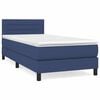 vidaXL Giroletto a Molle con Materasso Blu 80x200 cm inTessuto