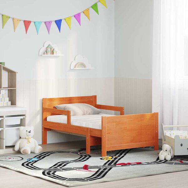vidaXL Struttura del letto Marrone 80 x 200 cm Pino massello