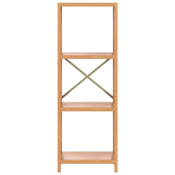 vidaXL Scaffale a 4 Ripiani 40x30x112 cm in Legno Massello di Rovere