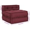 vidaXL Divano modulare 3 pcs Bordeaux Tessuto