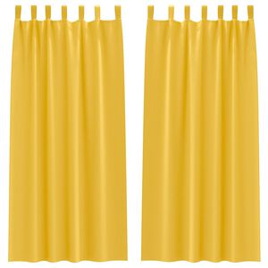 vidaXL Tende Blackout con Anelli 2 pz Giallo Senape 225 x 140 cm