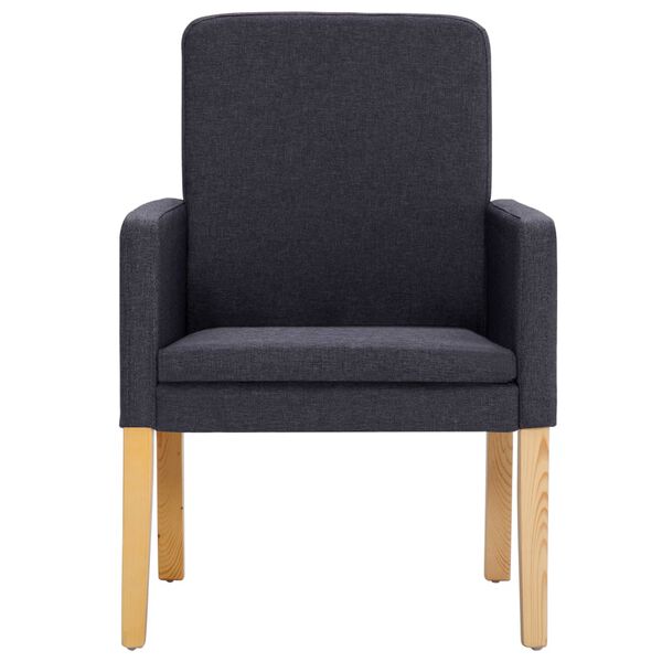 vidaXL Sedie da Pranzo 2 pz in Tessuto Grigio Scuro