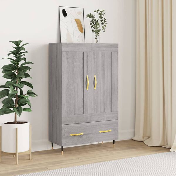 vidaXL Credenza Grigio Sonoma 69,5x31x115 cm in Legno Multistrato