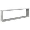 vidaXL Mensole Parete Cubo 4pz Grigio Cemento 100x15x30 cm Multistrato