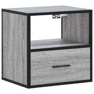 vidaXL Comodino a Muro Grigio Sonoma 40x31x39,5 cm