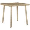 vidaXL Tavolino da Giardino Rettangolare Beige 40x40x37 cm Polyrattan