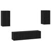 vidaXL Set mobile TV Rovere Nero Legno ingegnerizzato