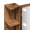 vidaXL Mobile a Specchio con LED Legno Antico 70x16,5x60 cm