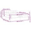 vidaXL Struttura Letto Pouf con Materasso 200x200 cm in Tessuto
