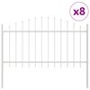 vidaXL Recinzione per Giardino 8 pcs Bianco 170 x 140 cm