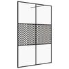 vidaXL Parete per Doccia Walk-in Vetro Trasparente ESG 140x195cm Nera