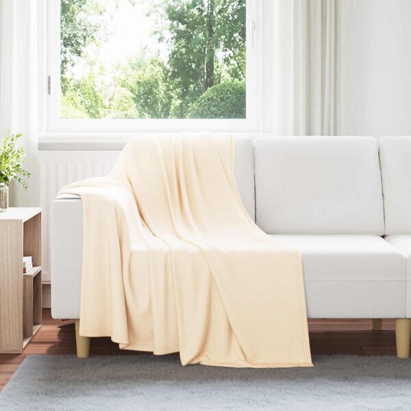 vidaXL Coperte da Pile 24 pcs Crema 170 x 130 cm Panno