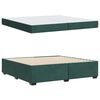 vidaXL Struttura letto con materasso Verde scuro 200 x 200 cm Velluto