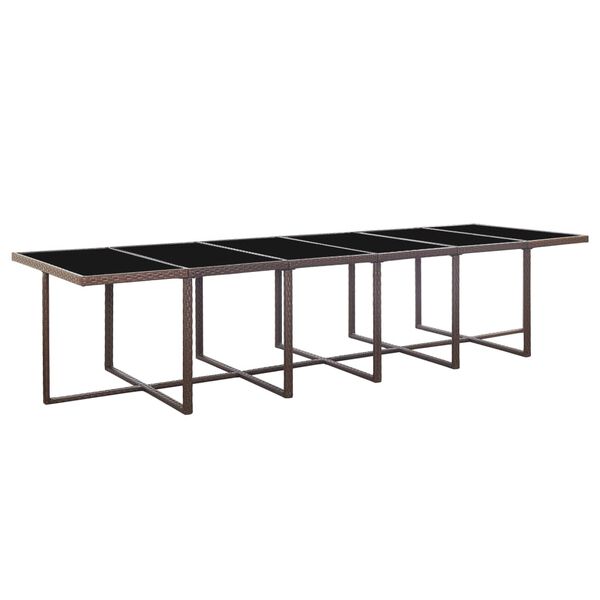 vidaXL Set da Pranzo da Giardino 17 pz con Cuscini Polyrattan Marrone