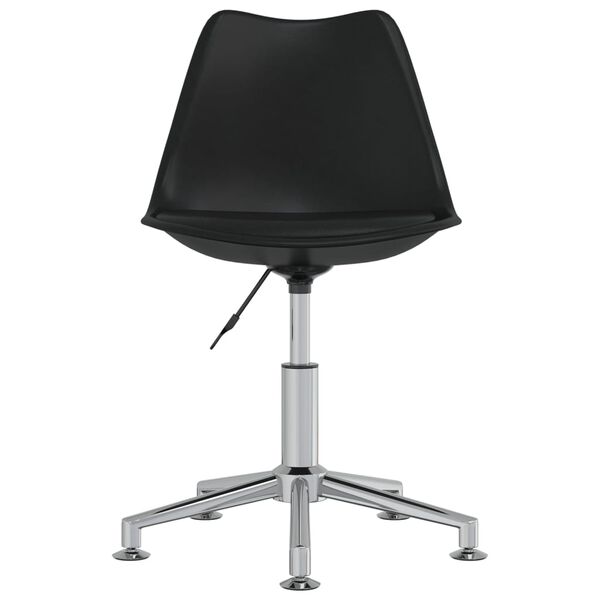 vidaXL Sedie da Pranzo Girevoli 4 pz Nere in Similpelle