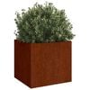 vidaXL Fioriere 2 pz 49x47x46 cm Acciaio Corten