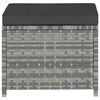 vidaXL Set Divani da Giardino 5 pz con Cuscini in Polyrattan Grigio