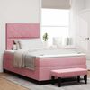 vidaXL Letto a molle con materasso Rosa 120 x 190 cm Velluto