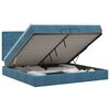vidaXL Letto ottomano con materasso Blu Scuro 200 x 200 cm Velluto