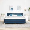 vidaXL Letto a molle con materasso Blu 180 x 200 cm Tessuto