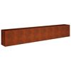 vidaXL Vaso da giardino Ruggine 360 x 40 x 60 cm Acciaio Corten