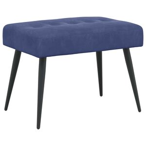 vidaXL Panchina con bottoni imbottiti Blu Polizia 60 x 40 x 45 cm
