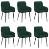 vidaXL Sedie da pranzo 6 pcs Velluto (V) Verde Scuro 57 x 50 x 85 cm