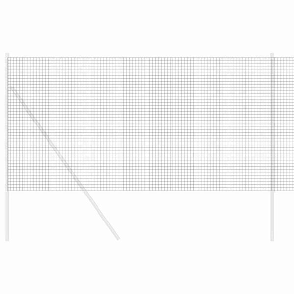 vidaXL Recinzione in Rete Saldato Grigio 1.4 x 50 m Acciaio